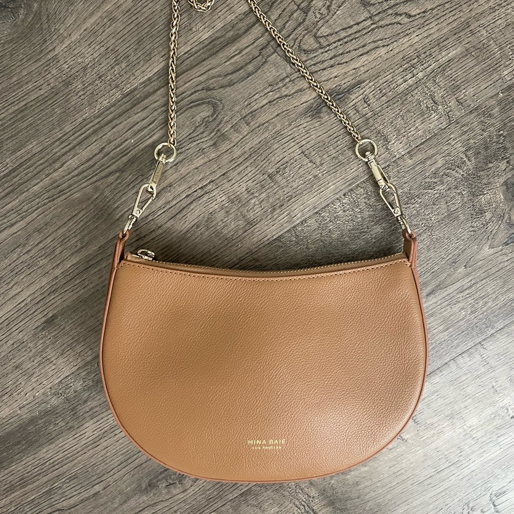 mina baie tan leather small olivia